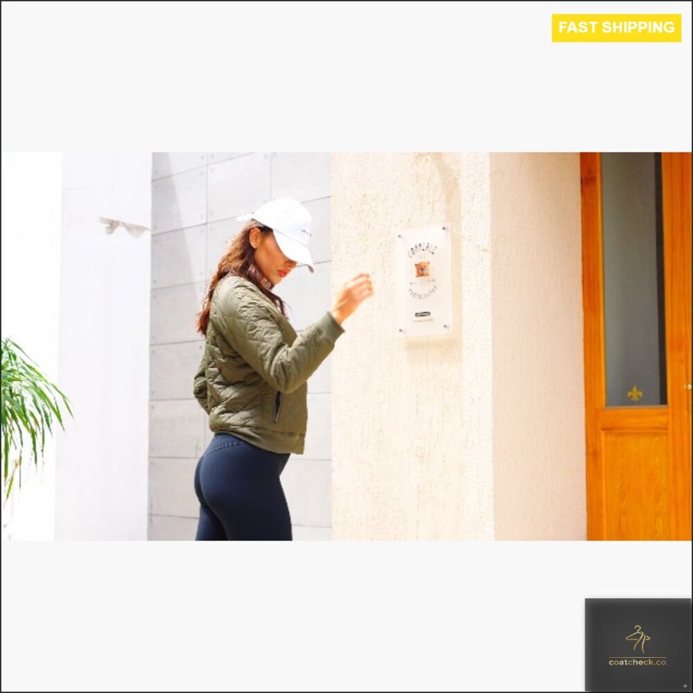 Quilted Bomber Jacket Lightweight Polyester Zip U… - image 7